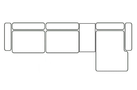 Angle droit avec table centrale