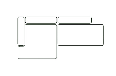 Angle gauche assise allongée