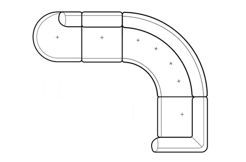 Angle L gauche avec courbe